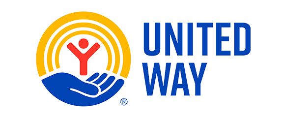 United Way logo with a blue hand, red human figure, yellow arcs, and the text “United Way” in blue.